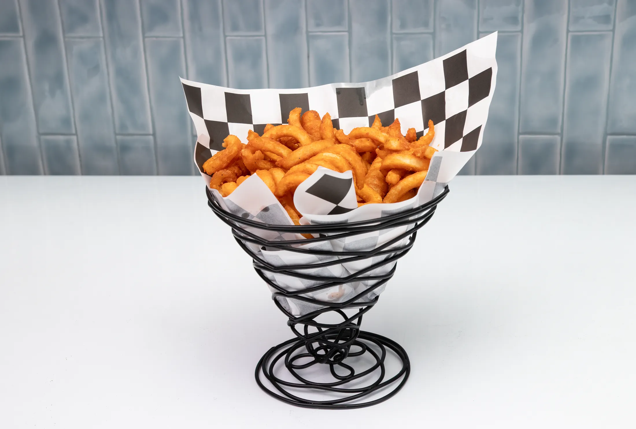 Seasoned curly fries at The Rusty Roost